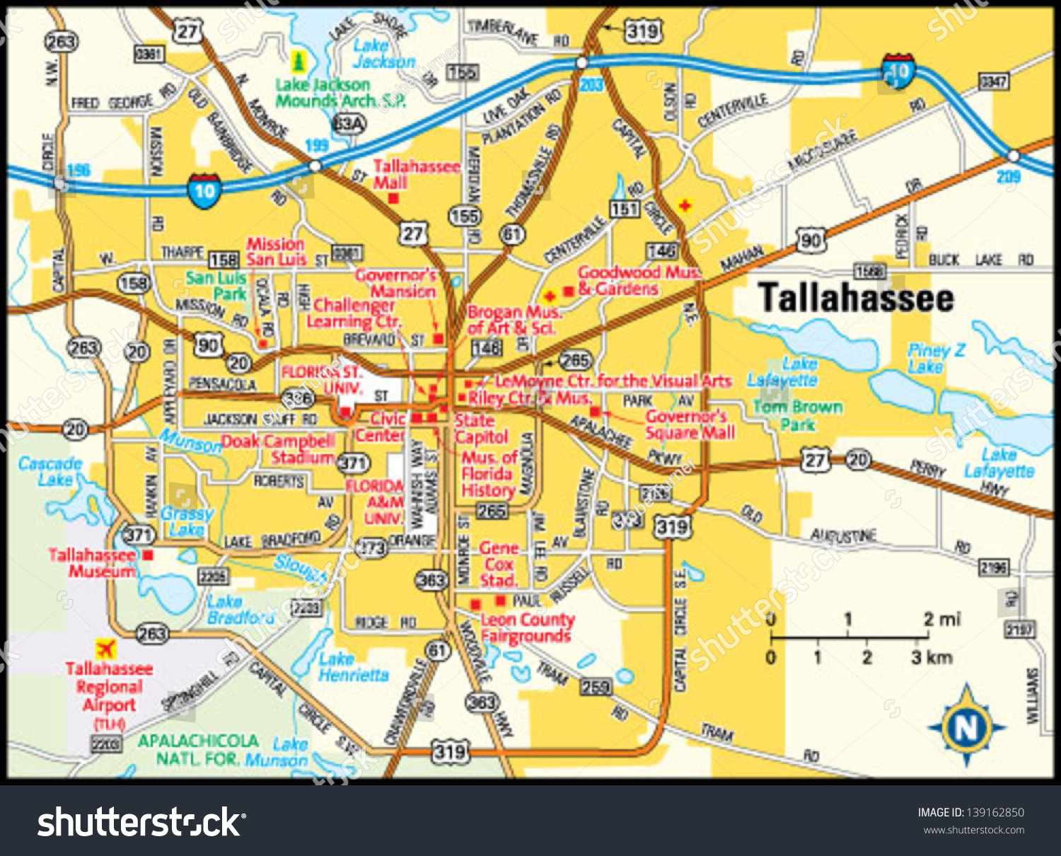 What is a Map of Tallahassee, Florida?