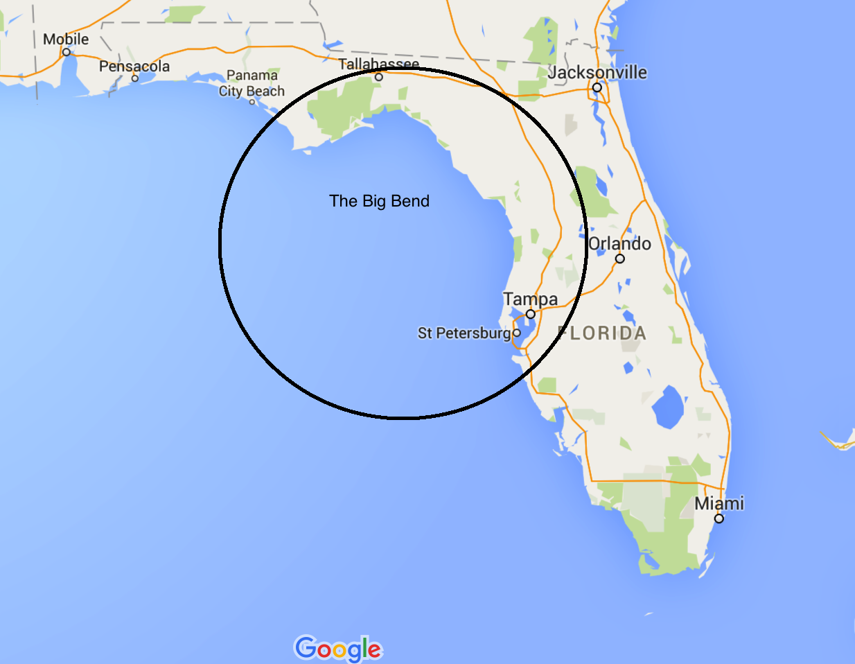 Where is the Big Bend in Florida?